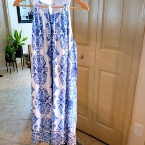 Soma sleeveless blue and white dress